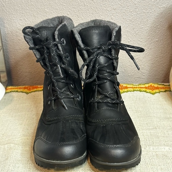 Sorel Meribel Snow Boots Black/Gray Weather Boots sz 8​ - Picture 4 of 9